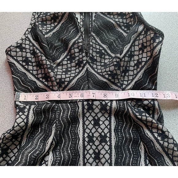 Free People Black Lace Overlay Cream Dress Size 0 - Picture 9 of 12